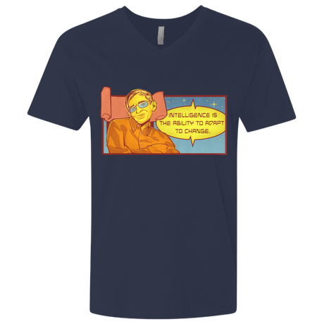 T-Shirts Midnight Navy / X-Small HAWKING intelligance Men's Premium V-Neck