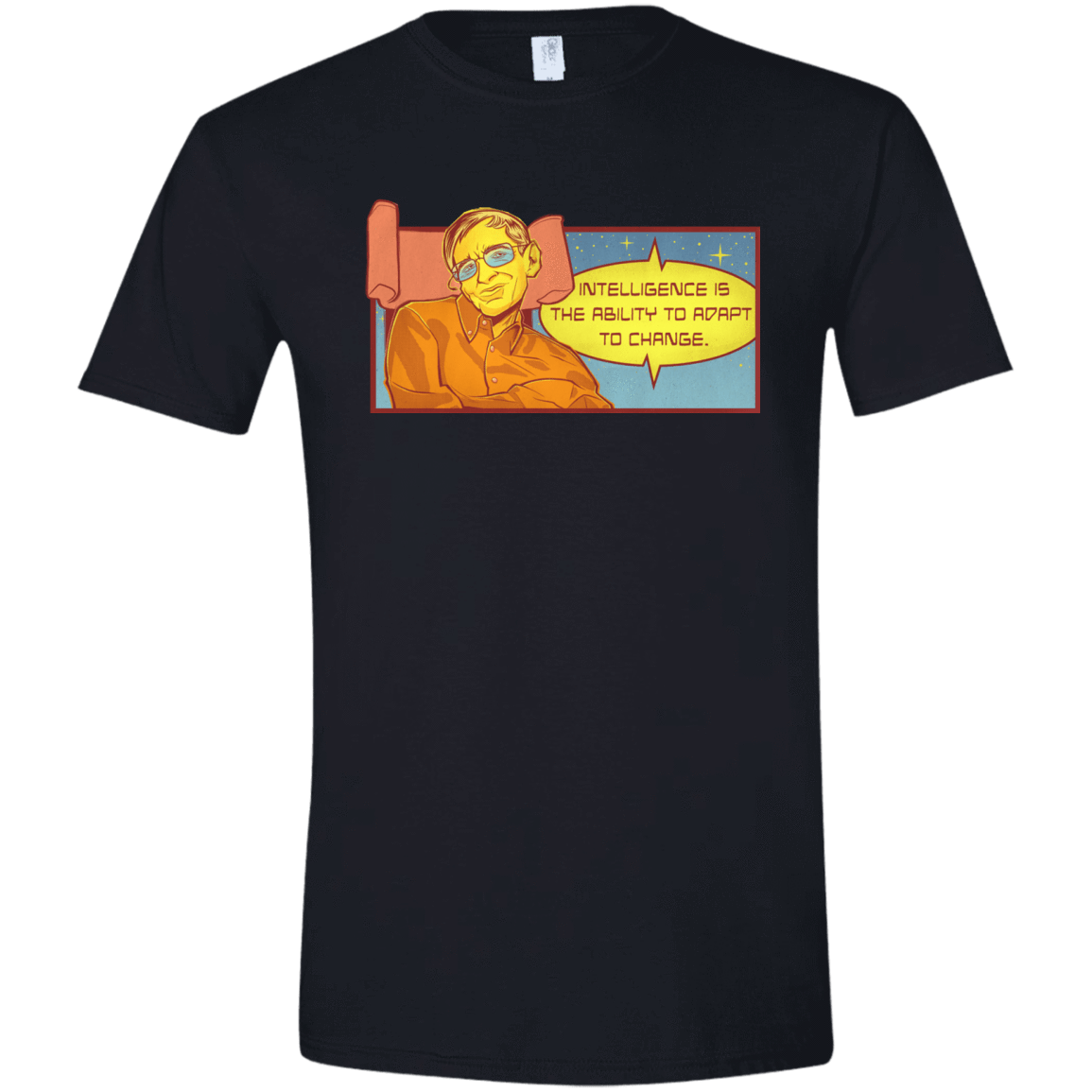 T-Shirts Black / X-Small HAWKING intelligance Men's Semi-Fitted Softstyle