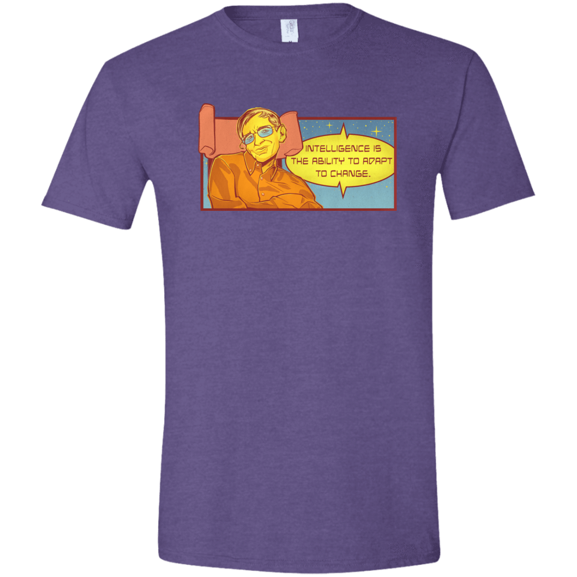 T-Shirts Heather Purple / S HAWKING intelligance Men's Semi-Fitted Softstyle