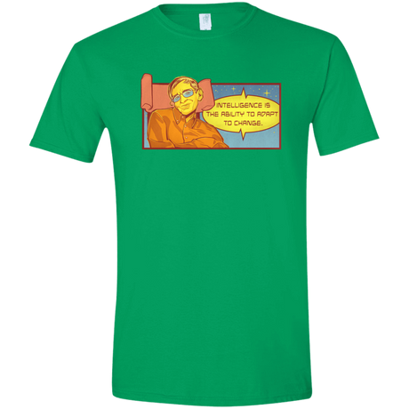 T-Shirts Irish Green / S HAWKING intelligance Men's Semi-Fitted Softstyle