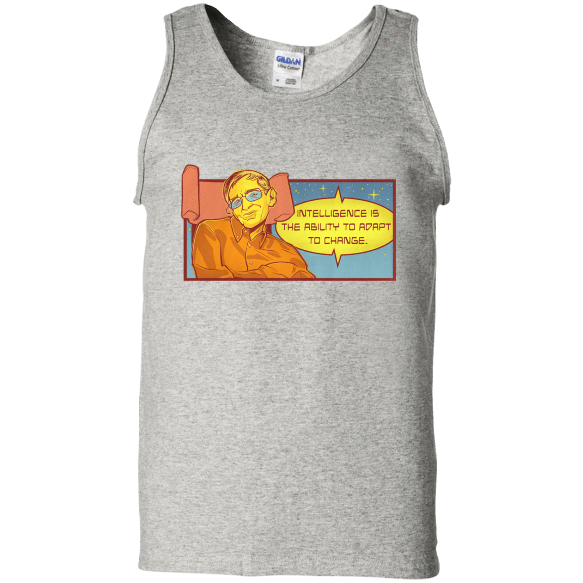 T-Shirts Ash / S HAWKING intelligance Men's Tank Top