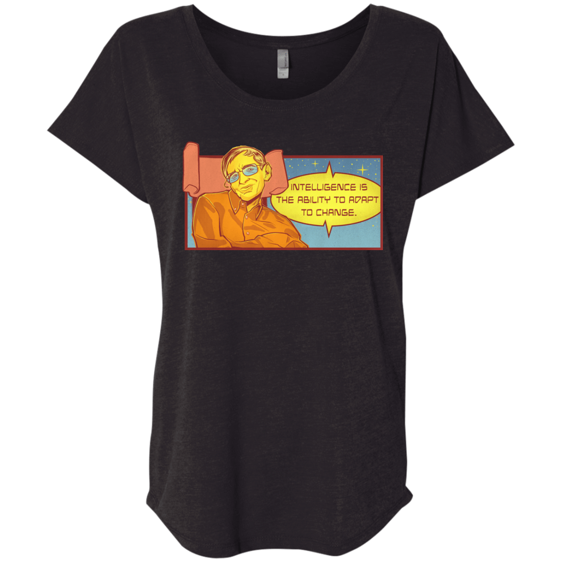 T-Shirts Vintage Black / X-Small HAWKING intelligance Triblend Dolman Sleeve