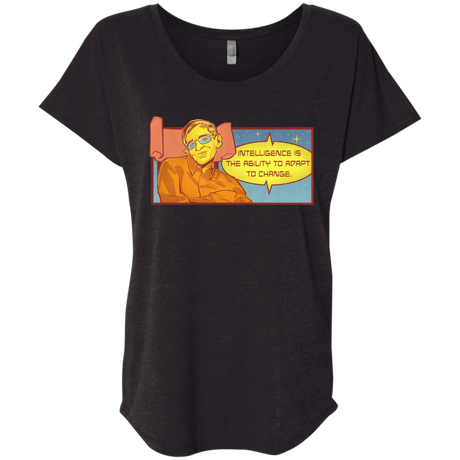 T-Shirts Vintage Black / X-Small HAWKING intelligance Triblend Dolman Sleeve