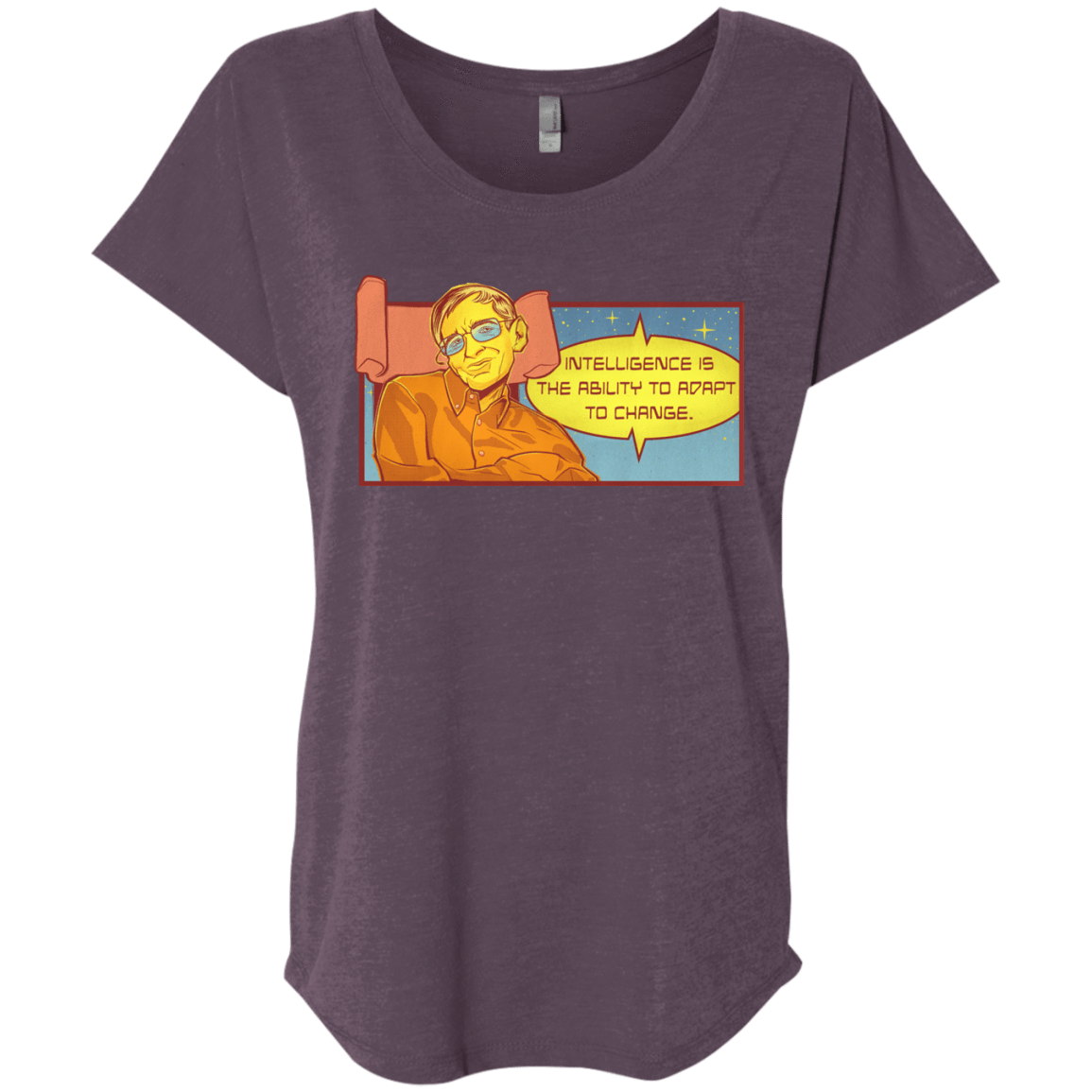 T-Shirts Vintage Purple / X-Small HAWKING intelligance Triblend Dolman Sleeve