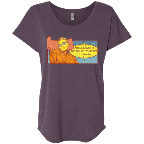 T-Shirts Vintage Purple / X-Small HAWKING intelligance Triblend Dolman Sleeve