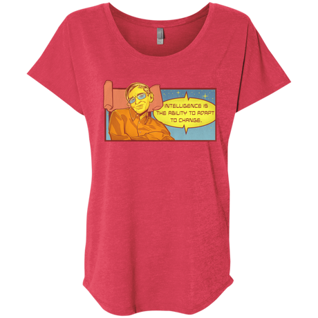 T-Shirts Vintage Red / X-Small HAWKING intelligance Triblend Dolman Sleeve