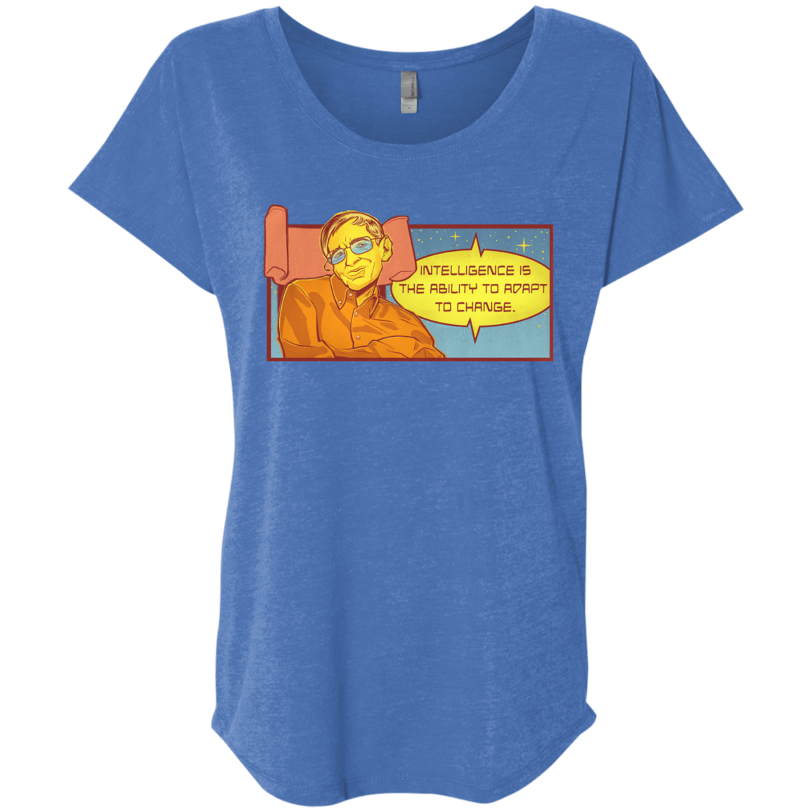 T-Shirts Vintage Royal / X-Small HAWKING intelligance Triblend Dolman Sleeve