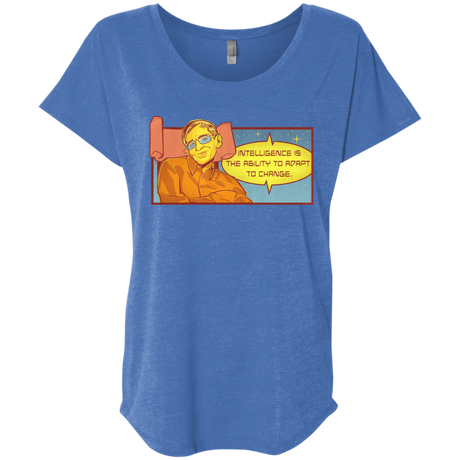 T-Shirts Vintage Royal / X-Small HAWKING intelligance Triblend Dolman Sleeve