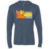 T-Shirts Indigo / X-Small HAWKING intelligance Triblend Long Sleeve Hoodie Tee