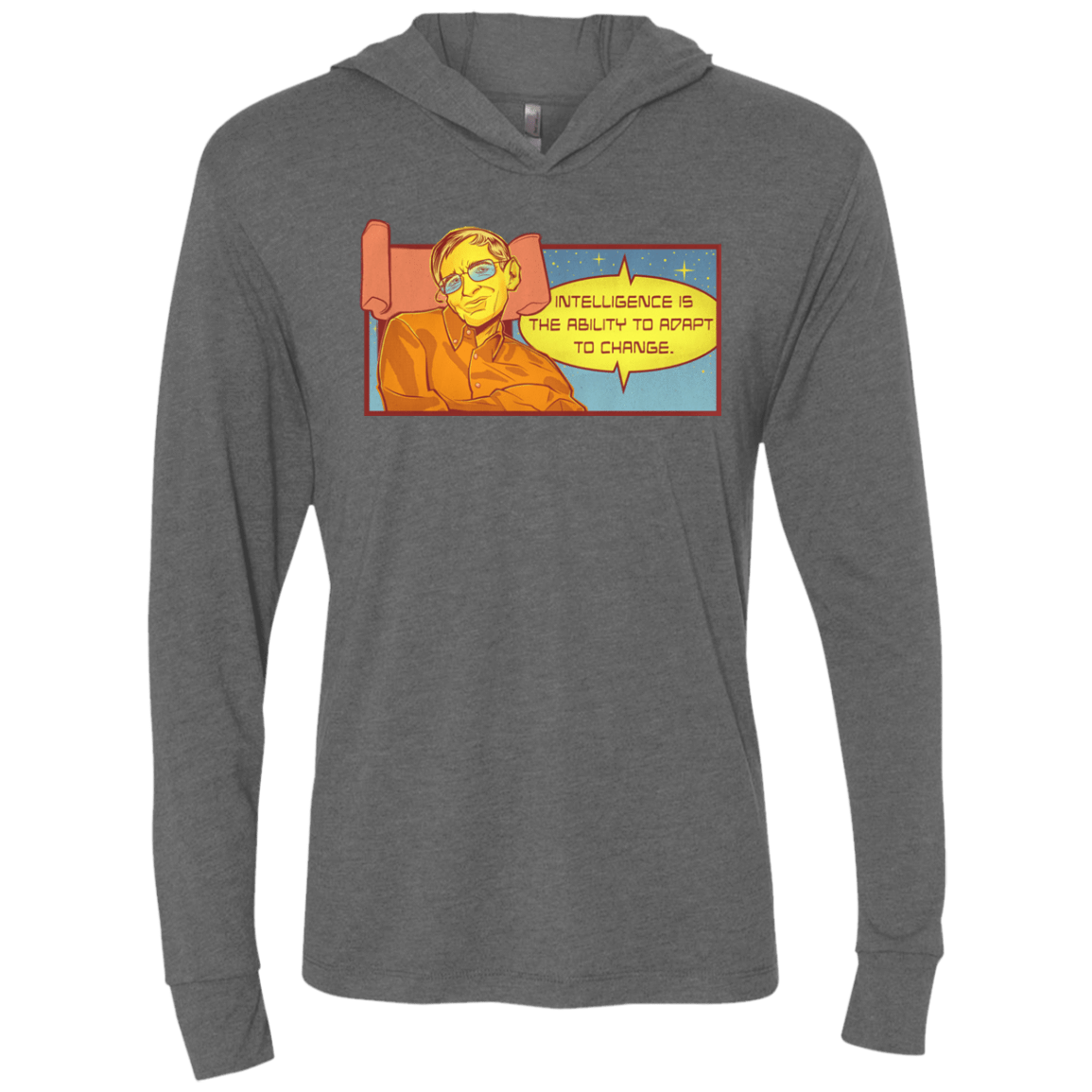 T-Shirts Premium Heather / X-Small HAWKING intelligance Triblend Long Sleeve Hoodie Tee