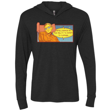 T-Shirts Vintage Black / X-Small HAWKING intelligance Triblend Long Sleeve Hoodie Tee