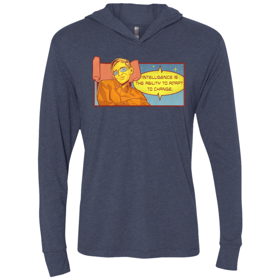 T-Shirts Vintage Navy / X-Small HAWKING intelligance Triblend Long Sleeve Hoodie Tee