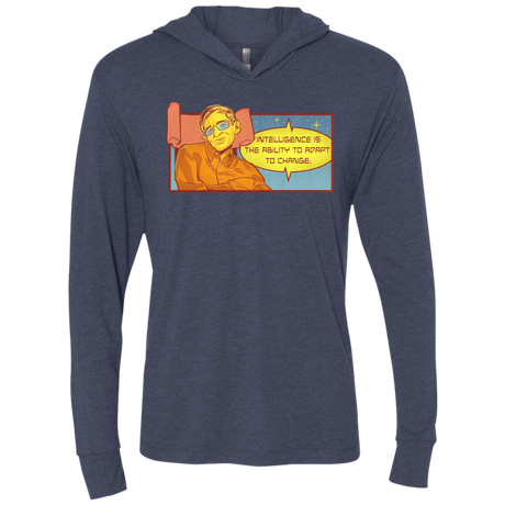 T-Shirts Vintage Navy / X-Small HAWKING intelligance Triblend Long Sleeve Hoodie Tee