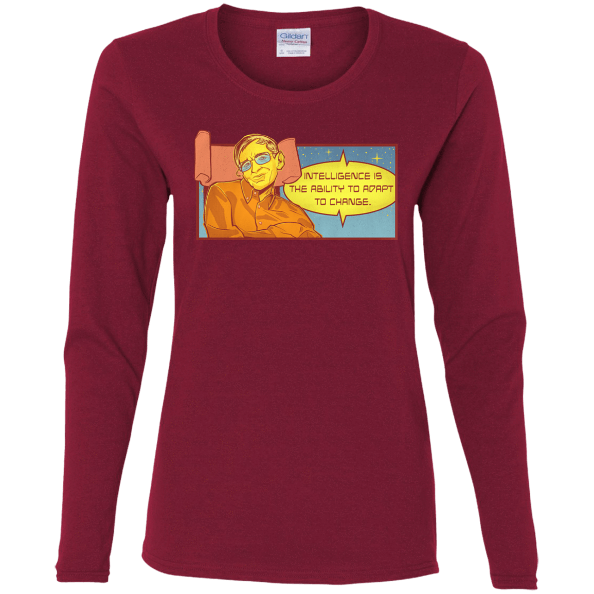 T-Shirts Cardinal / S HAWKING intelligance Women's Long Sleeve T-Shirt