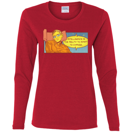 T-Shirts Red / S HAWKING intelligance Women's Long Sleeve T-Shirt