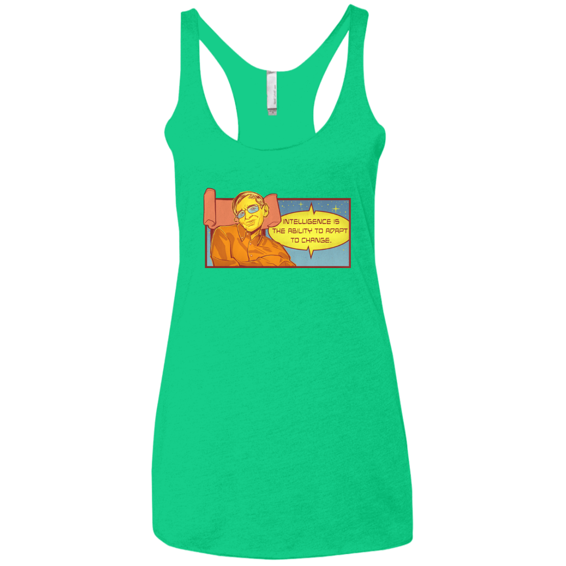 T-Shirts Envy / X-Small HAWKING intelligance Women's Triblend Racerback Tank