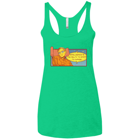T-Shirts Envy / X-Small HAWKING intelligance Women's Triblend Racerback Tank