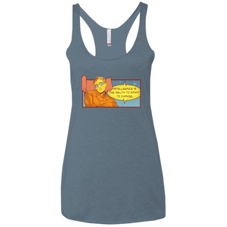 T-Shirts Indigo / X-Small HAWKING intelligance Women's Triblend Racerback Tank