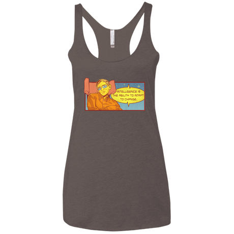 T-Shirts Macchiato / X-Small HAWKING intelligance Women's Triblend Racerback Tank