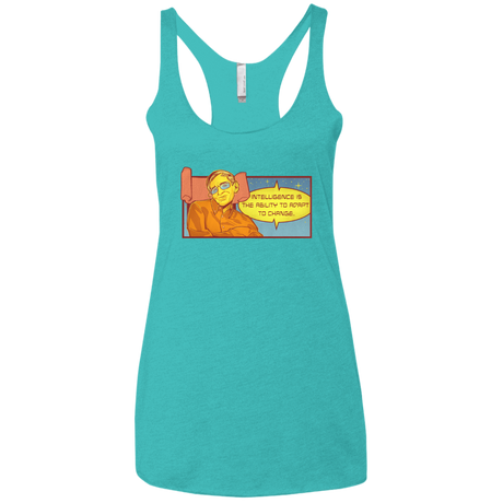T-Shirts Tahiti Blue / X-Small HAWKING intelligance Women's Triblend Racerback Tank