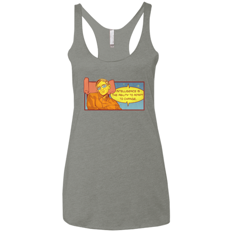 T-Shirts Venetian Grey / X-Small HAWKING intelligance Women's Triblend Racerback Tank
