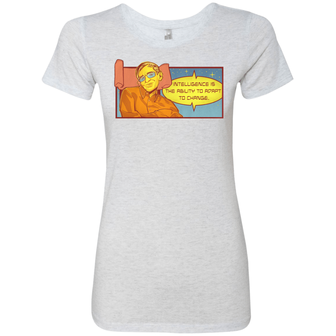 T-Shirts Heather White / S HAWKING intelligance Women's Triblend T-Shirt