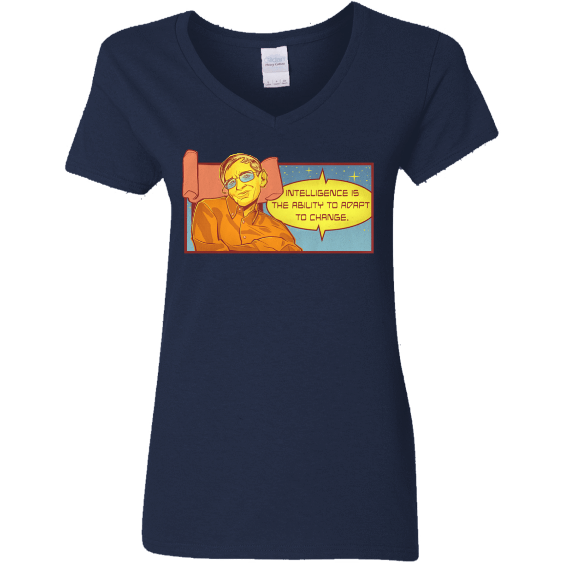 T-Shirts Navy / S HAWKING intelligance Women's V-Neck T-Shirt