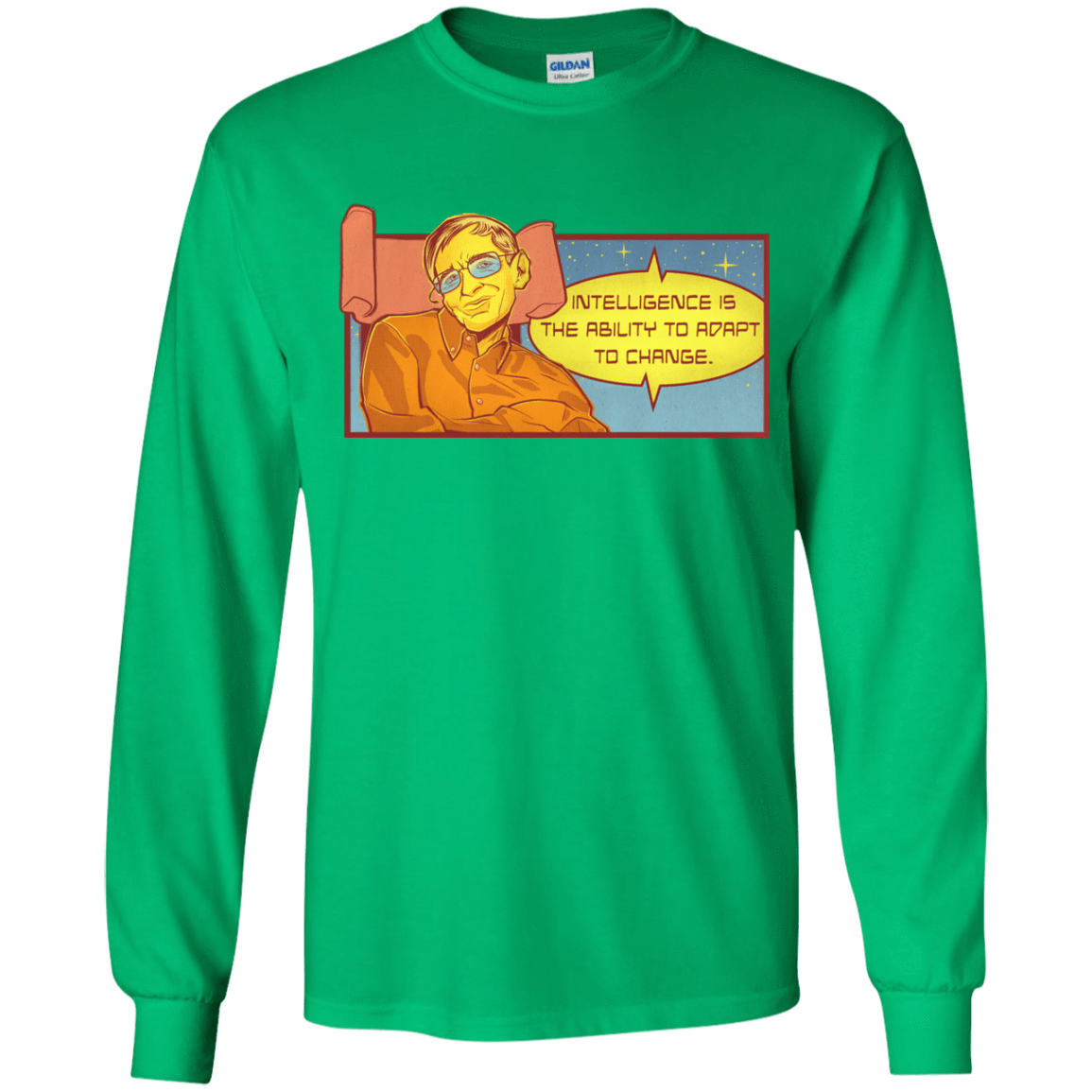 T-Shirts Irish Green / YS HAWKING intelligance Youth Long Sleeve T-Shirt