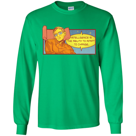 T-Shirts Irish Green / YS HAWKING intelligance Youth Long Sleeve T-Shirt