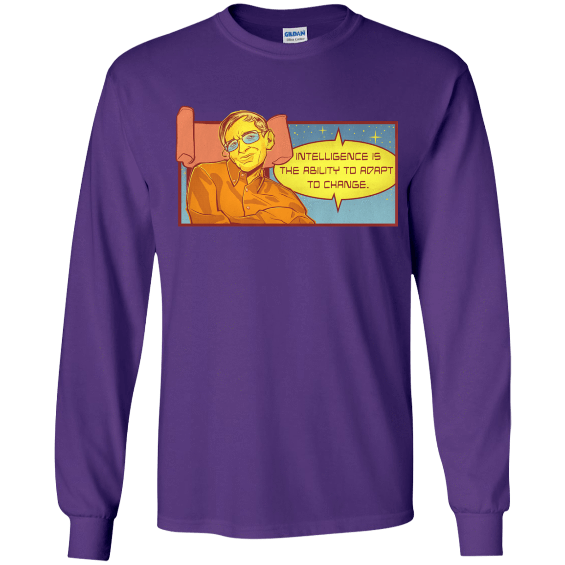 T-Shirts Purple / YS HAWKING intelligance Youth Long Sleeve T-Shirt