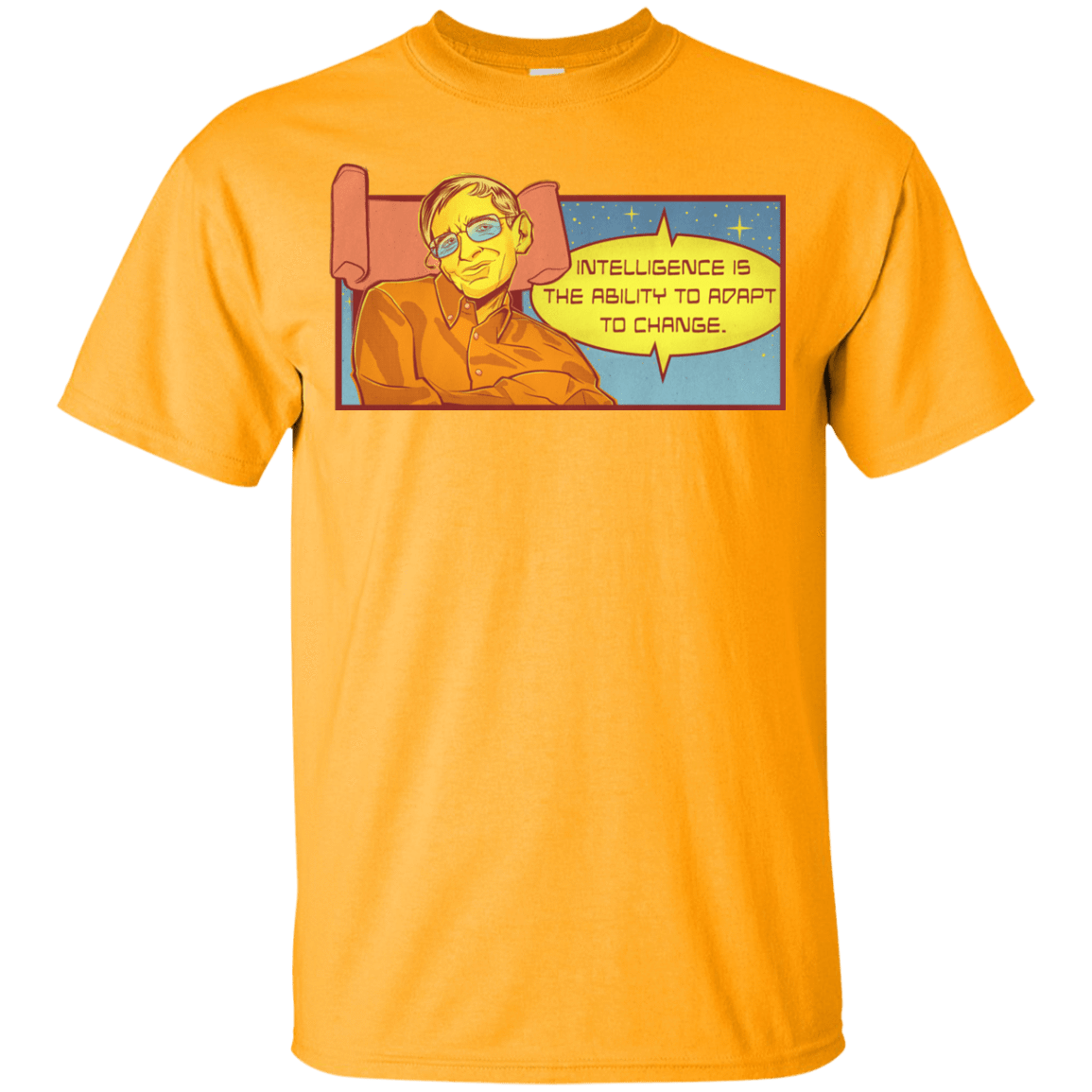 T-Shirts Gold / YXS HAWKING intelligance Youth T-Shirt