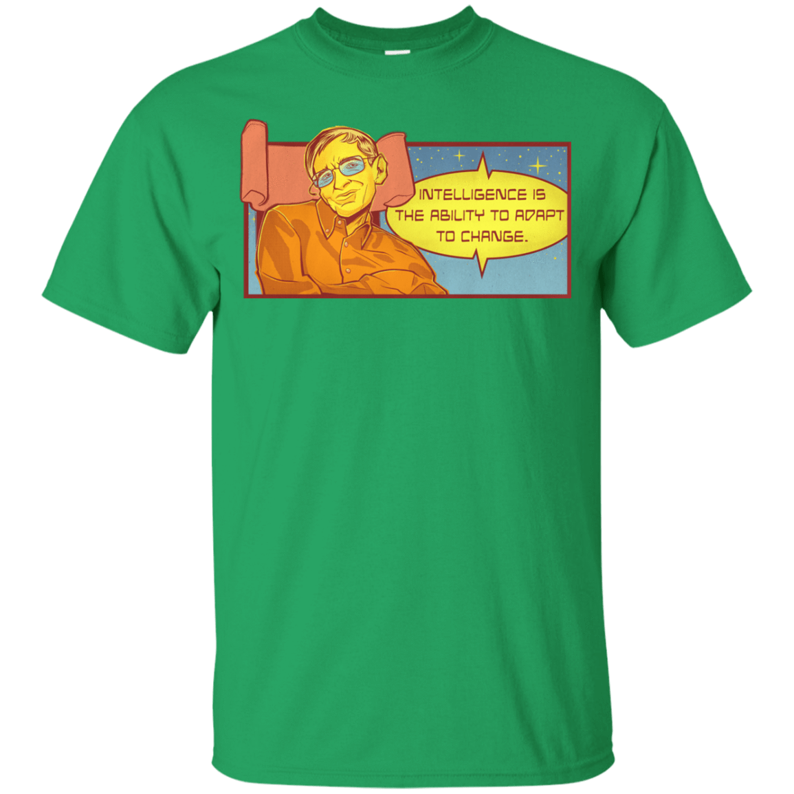 T-Shirts Irish Green / YXS HAWKING intelligance Youth T-Shirt