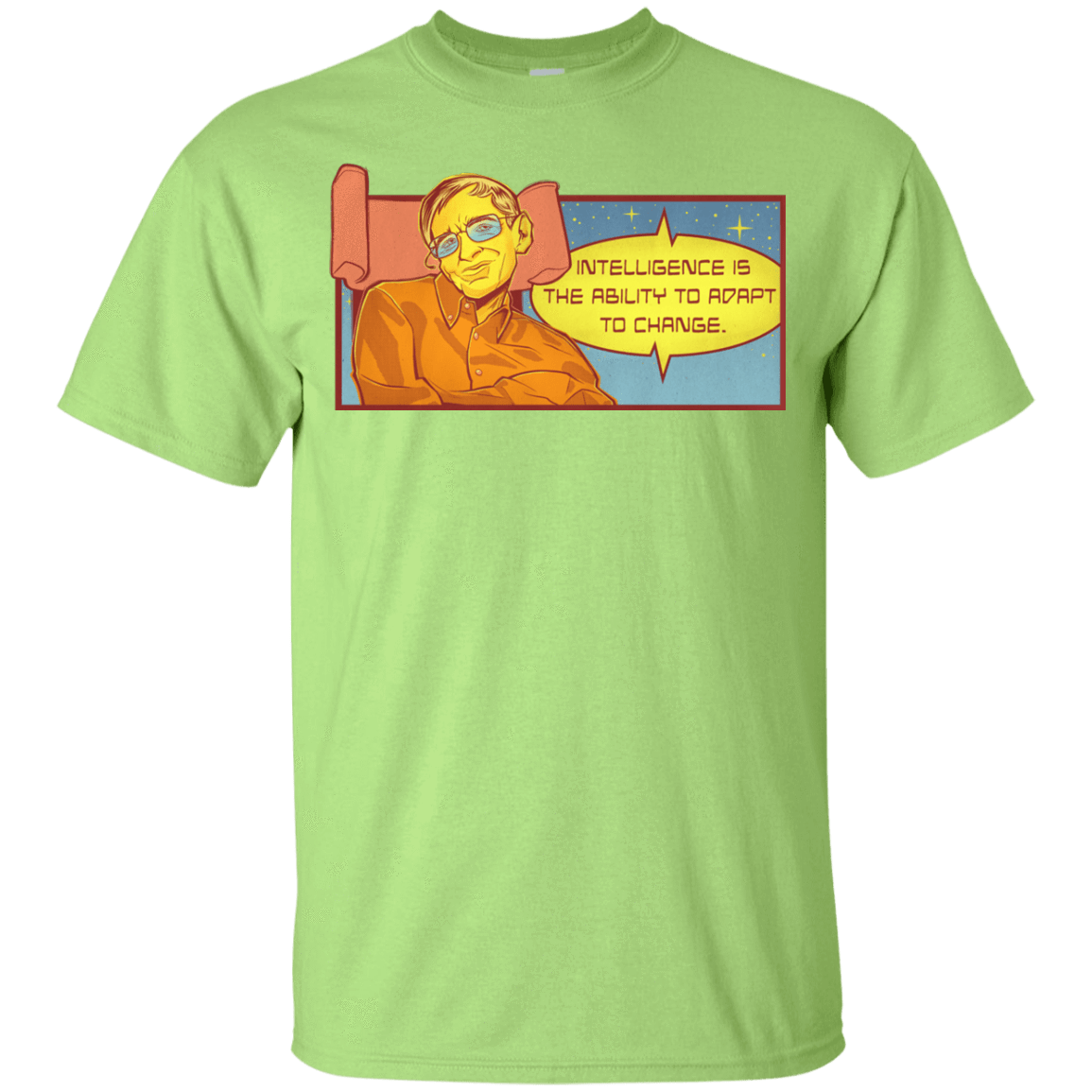 T-Shirts Mint Green / YXS HAWKING intelligance Youth T-Shirt