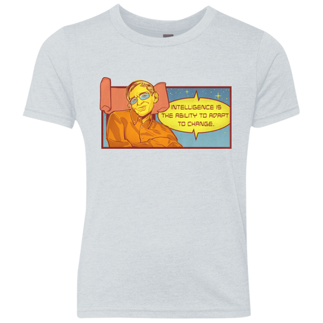 T-Shirts Heather White / YXS HAWKING intelligance Youth Triblend T-Shirt