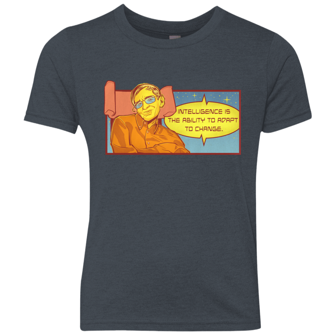 T-Shirts Vintage Navy / YXS HAWKING intelligance Youth Triblend T-Shirt