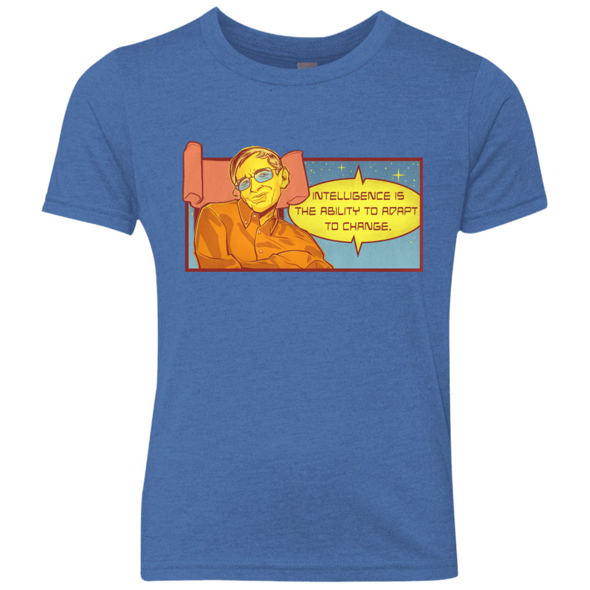 T-Shirts Vintage Royal / YXS HAWKING intelligance Youth Triblend T-Shirt