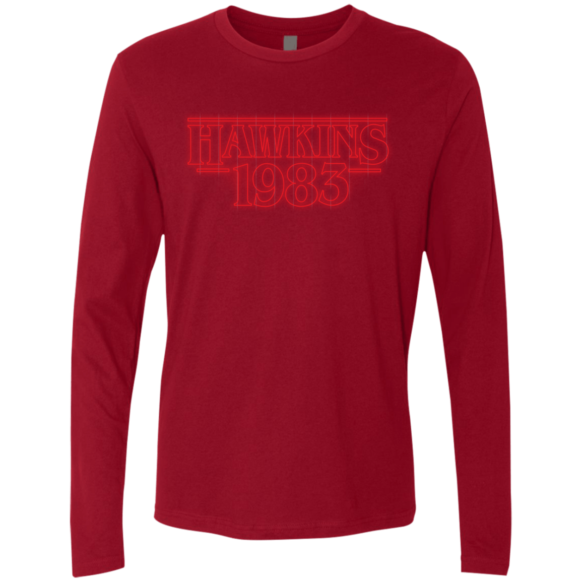 T-Shirts Cardinal / Small Hawkins 83 Men's Premium Long Sleeve