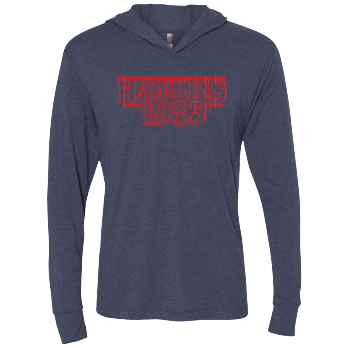 T-Shirts Vintage Navy / X-Small Hawkins 83 Triblend Long Sleeve Hoodie Tee
