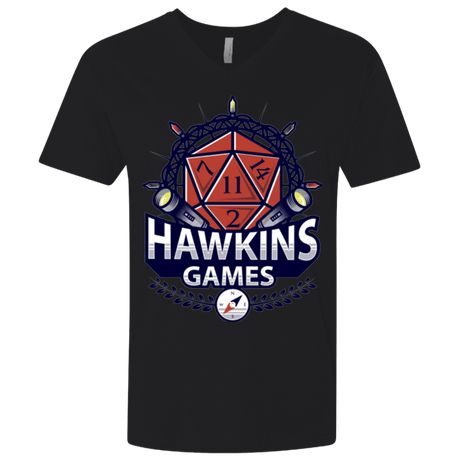 T-Shirts Black / X-Small Hawkins Games Men's Premium V-Neck