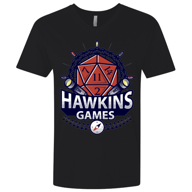 T-Shirts Black / X-Small Hawkins Games Men's Premium V-Neck