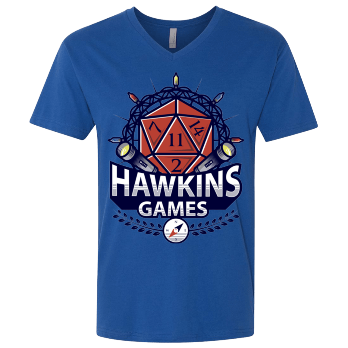 T-Shirts Royal / X-Small Hawkins Games Men's Premium V-Neck