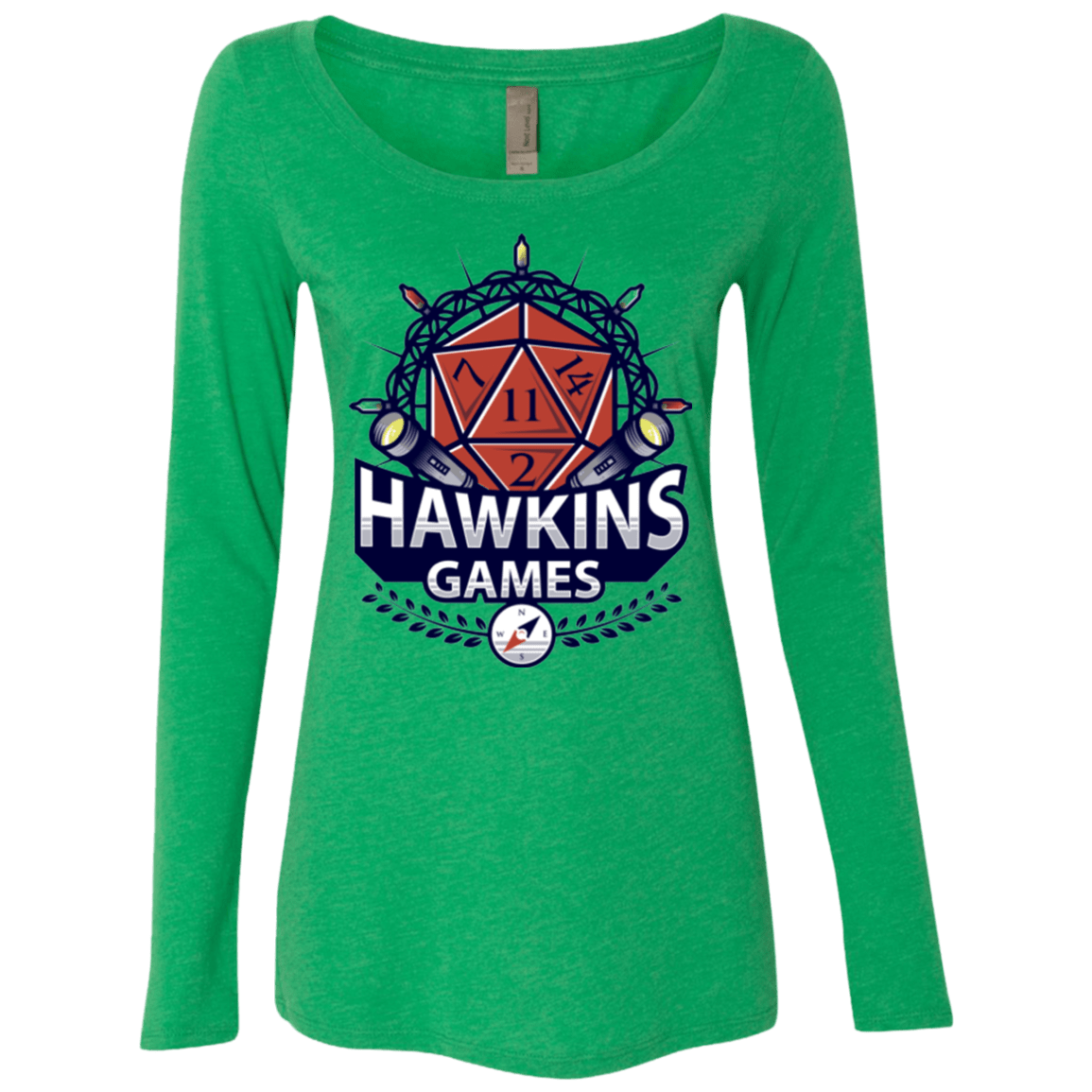 T-Shirts Envy / Small Hawkins Games Women's Triblend Long Sleeve Shirt