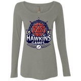 T-Shirts Venetian Grey / Small Hawkins Games Women's Triblend Long Sleeve Shirt