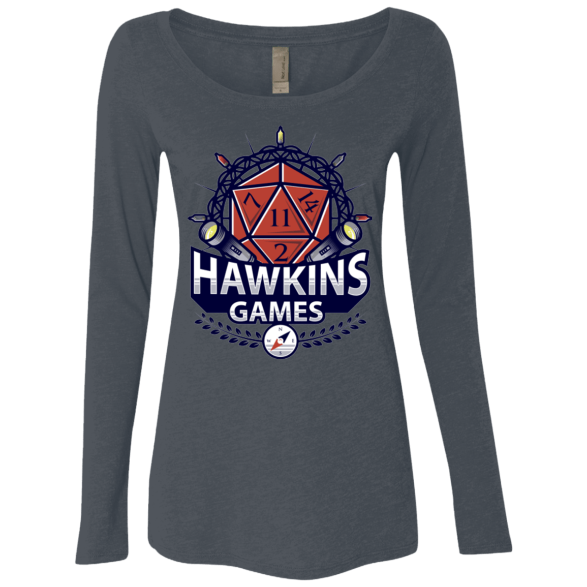 T-Shirts Vintage Navy / Small Hawkins Games Women's Triblend Long Sleeve Shirt