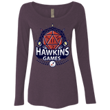 T-Shirts Vintage Purple / Small Hawkins Games Women's Triblend Long Sleeve Shirt