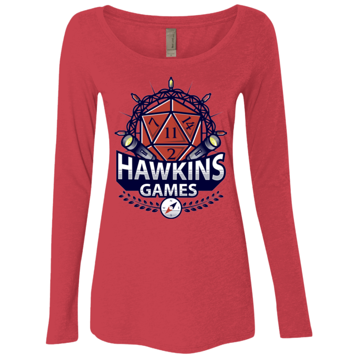 T-Shirts Vintage Red / Small Hawkins Games Women's Triblend Long Sleeve Shirt
