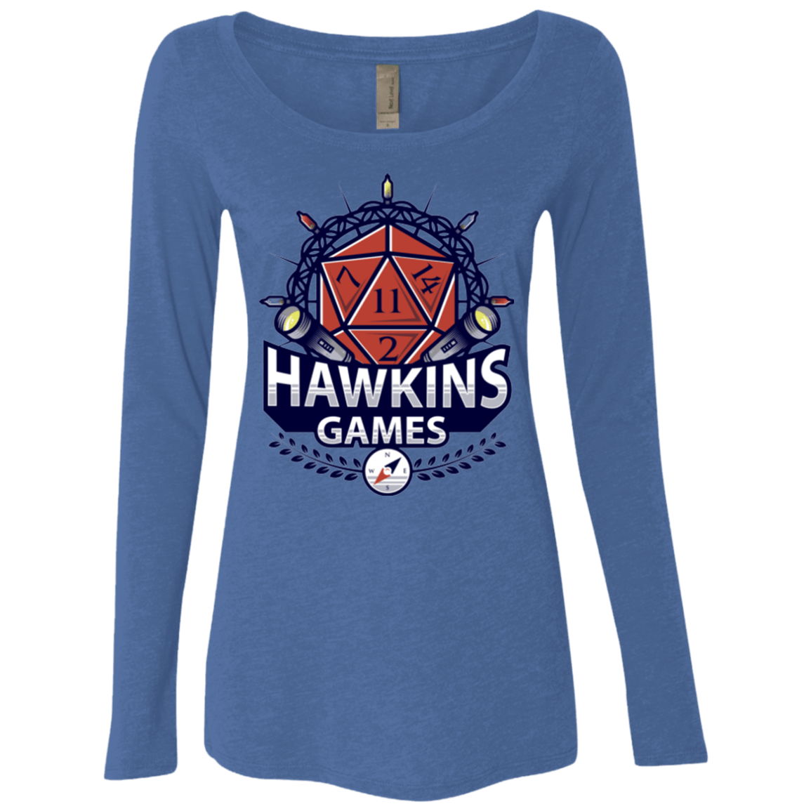T-Shirts Vintage Royal / Small Hawkins Games Women's Triblend Long Sleeve Shirt
