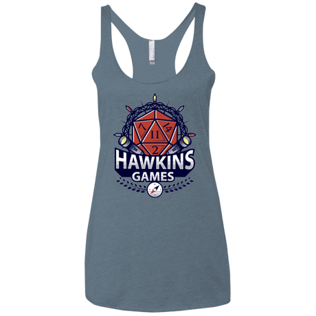 T-Shirts Indigo / X-Small Hawkins Games Women's Triblend Racerback Tank