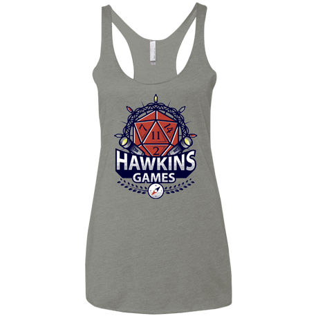 T-Shirts Venetian Grey / X-Small Hawkins Games Women's Triblend Racerback Tank