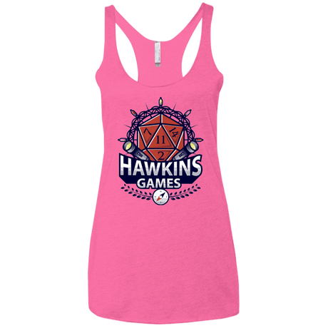 T-Shirts Vintage Pink / X-Small Hawkins Games Women's Triblend Racerback Tank